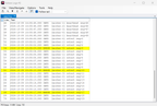 Solace Logs following the tail of a live sample app log, with ERROR lines highlighted as they arrive