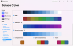 Generate palettes: shades, hues, analogous, monochromatic, complementary, split-complementary and triadic.