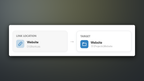 Solace Links detail: a folder link named Website in D:\Shortcuts pointing to D:\Projects\Website (sample paths).