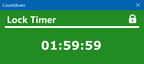 A clear countdown window shows what's coming, and a password lock keeps anyone from cancelling it.